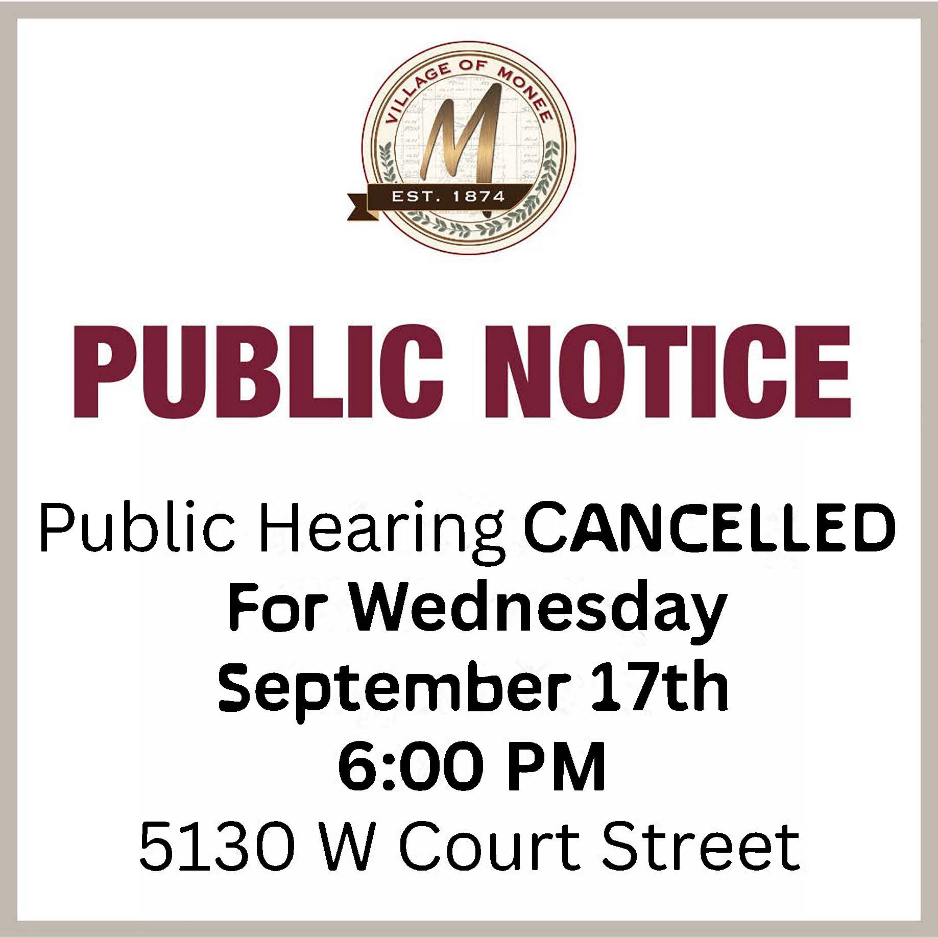 PUBLIC NOTICE w address (1080 x 1080 px) Cancelled