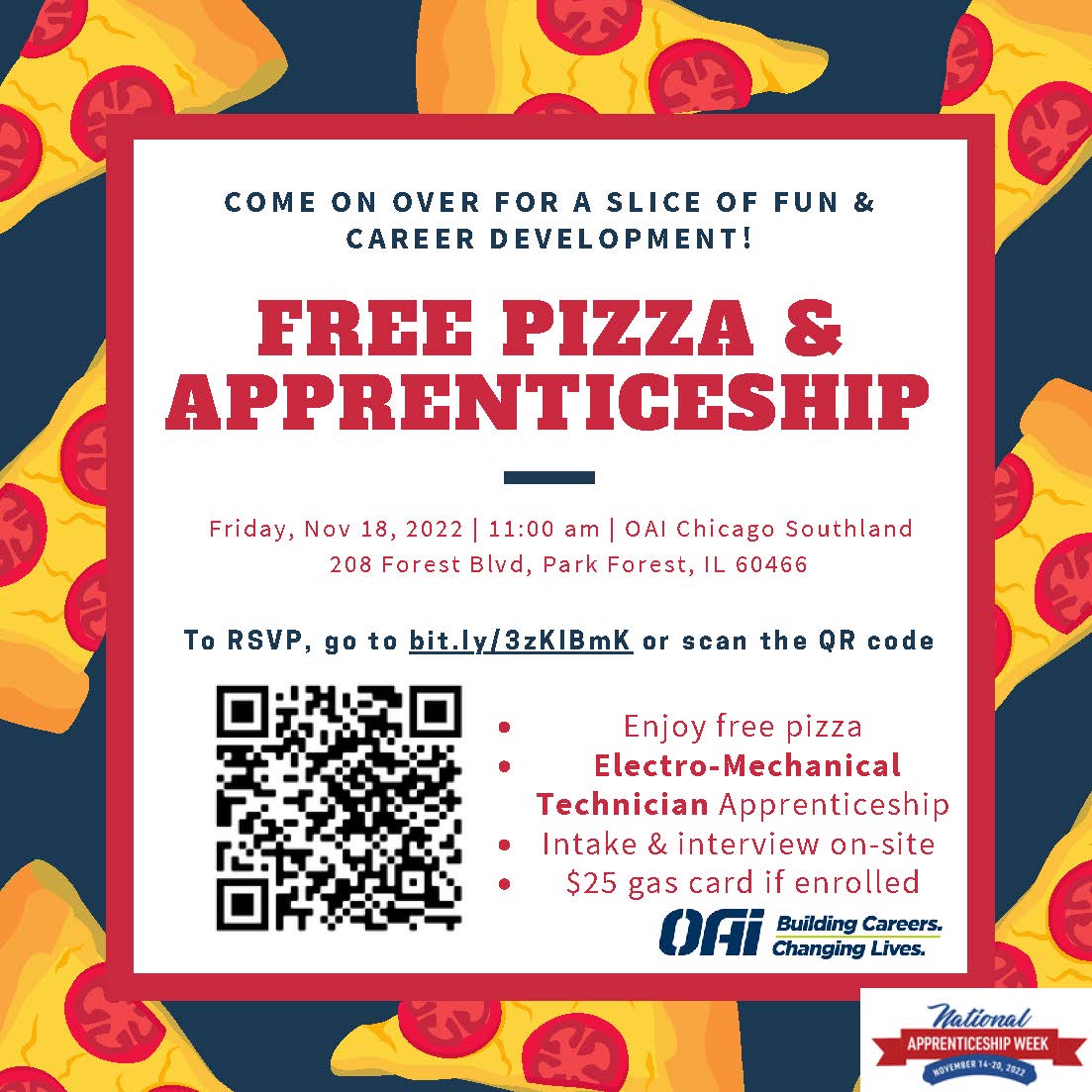 Nov 18 Free Pizza  EMT Apprenticeship Intake Event_